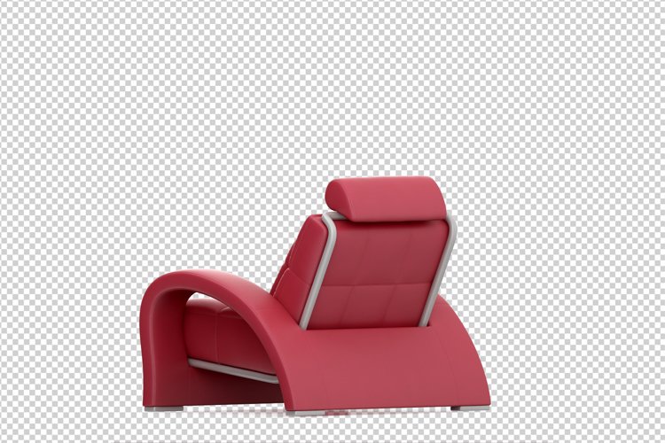 Isometric Arm Chair 3D isolated render