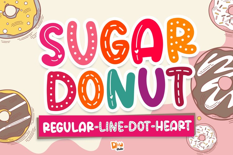 Sugar Donut Crafty Deluxe Package Font! example image 1