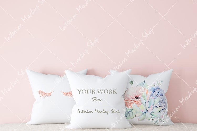 Pillow Mockup, White Pillow Mockup\ 54 example image 1