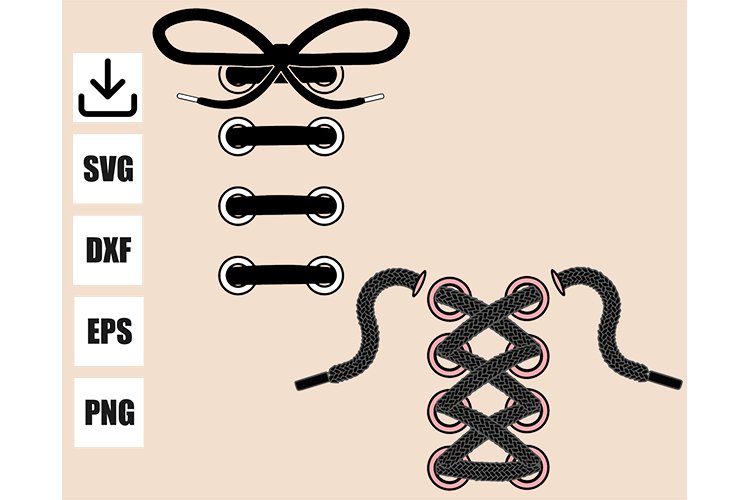 SHOELACE svg, bundle shoelace clipart example image 1