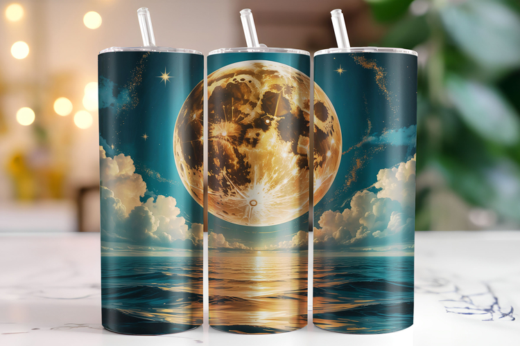 Halloween Moon Tumbler Wrap | Sublimation | Tumblers