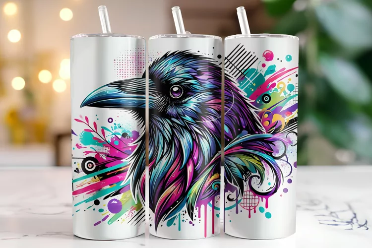 Crow Tumbler Wrap | Sublimation | Tumblers