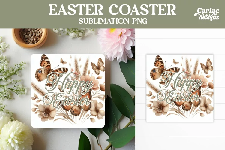 Easter Coaster Sublimation, Square Coaster Sublimation