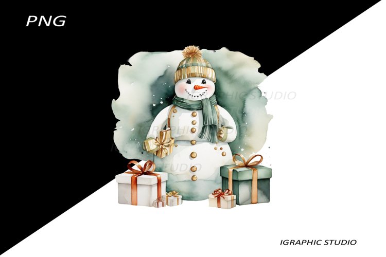 Christmas Snowman Clipart Image 23
