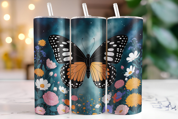 Butterfly Tumbler Wrap | Sublimation | Tumblers