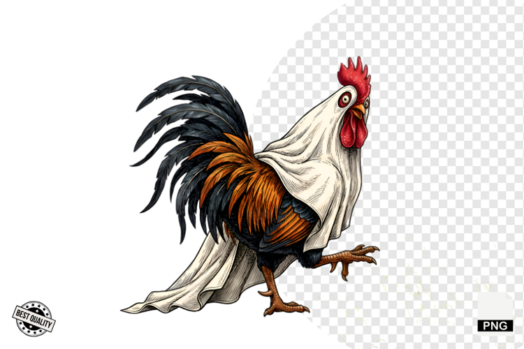 Halloween Ghost Chicken PNG