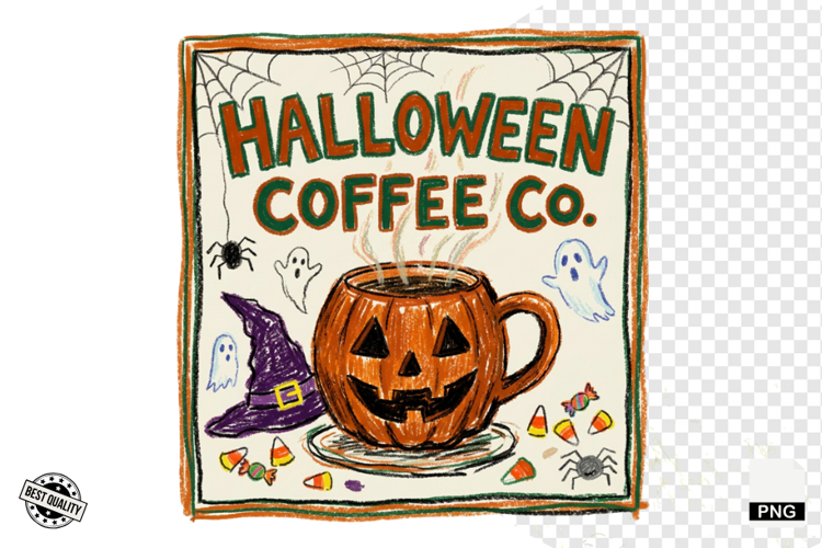 Halloween Coffee Signs PNG