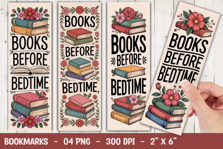 Books Before Bedtime Bookmark Sublimation