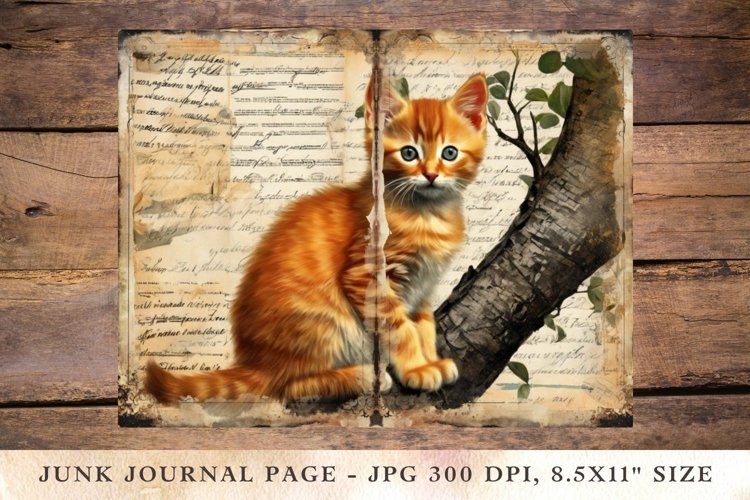 Printable Junk Journal Pages cat 3