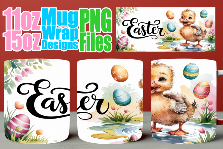 Inspiring colors 11oz 15oz mug wrap, Easter