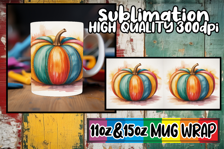 Playful evenings 11oz 15oz sublimation wrap, Pumpkin Waterco
