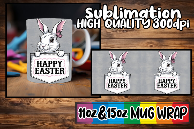 Magical moments 11oz 15oz sublimation wrap, Easter Animals example image 1