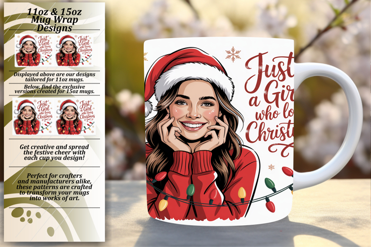 Unique 11oz Mug Wrap Png Template , Just A Girl