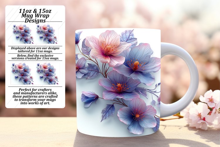 Enchanting 3D Floral Mug Array example image 1