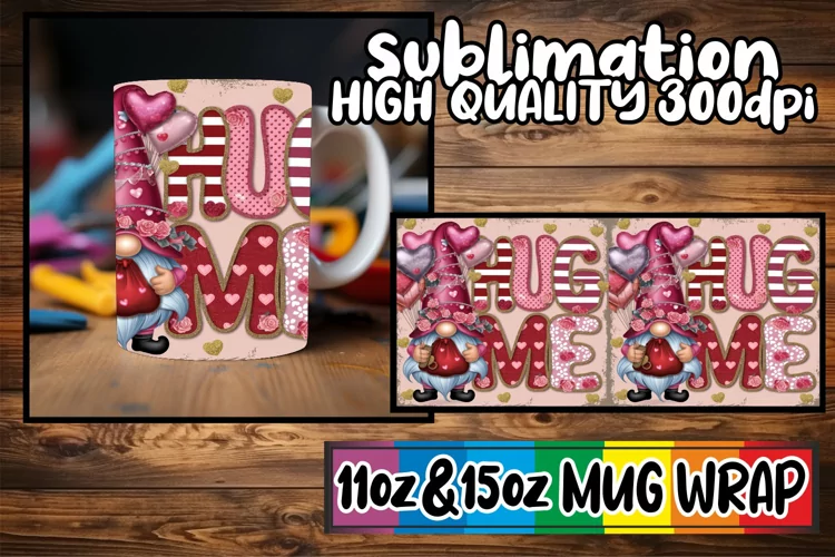 Beautiful day sublimation 11oz 15oz mug wrap, Valenines
