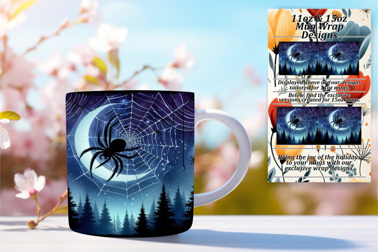 Sublime 11oz Mug Wrap Png Template , Halloween