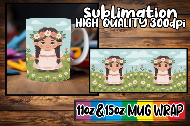 Radiant smiles 11oz 15oz mug wrap, Gnomes