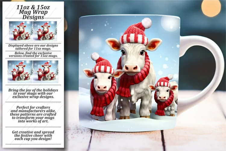 Winter's Colorful Palette: Festive Sublimation Mugs