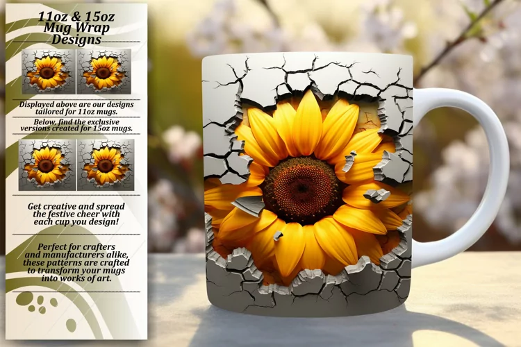 Wall Bursting Flowers 3D Spring Mug
