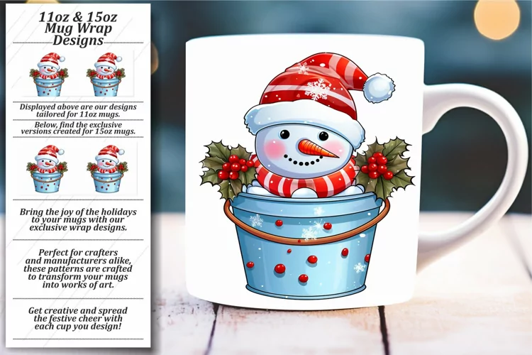 Holiday Bucket of Cuteness: Sublimation Mug