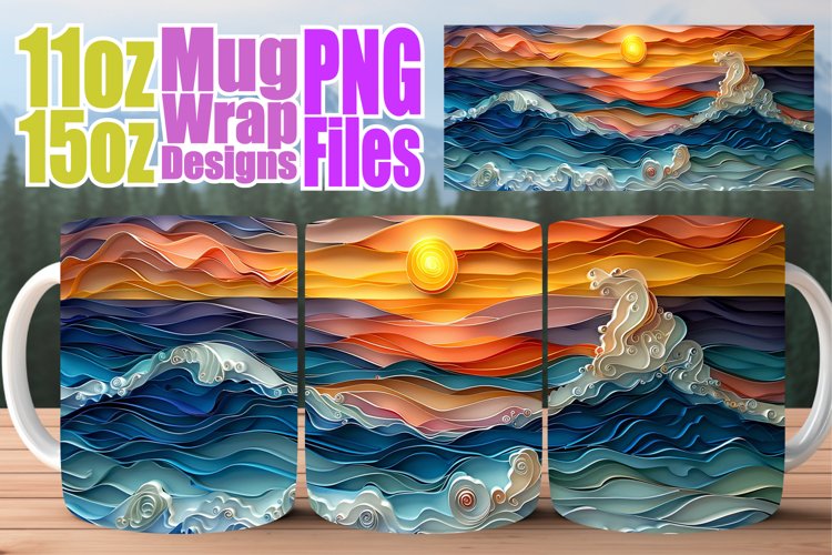 Beachfront Beauty 3D Mug Wrap - Ocean Getaway