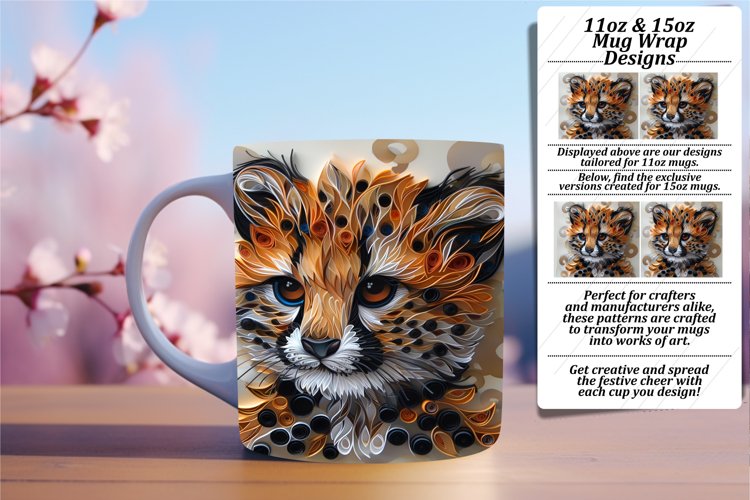 Whisker Wonderland: 3D Cat Wrap Mug - Sublimation 11oz/15oz