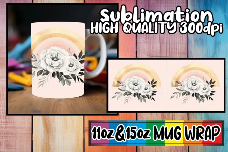Blissful travels 11oz 15oz sublimation wrap, Flower