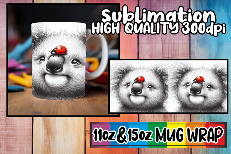 Cozy vibes sublimation print wrap, Cute Animals example image 1