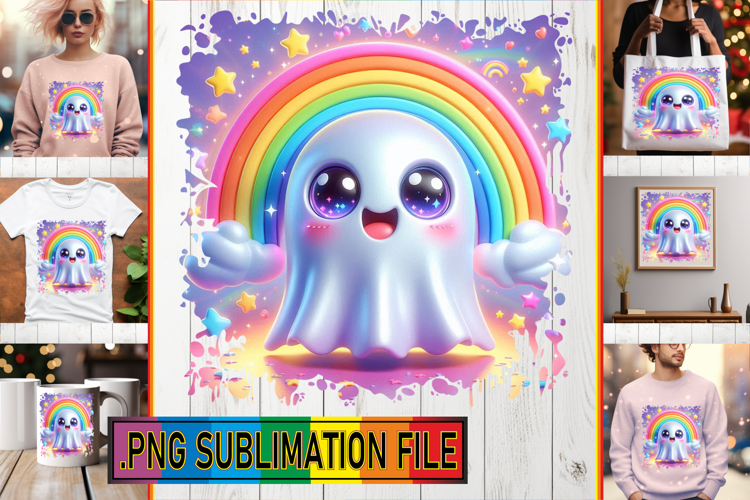Playful Tote Bag Gift Magic, 3D Cute Ghost