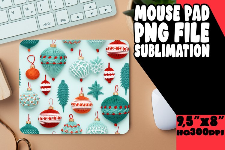 Frosty Christmas Crocheted Mouse Pads