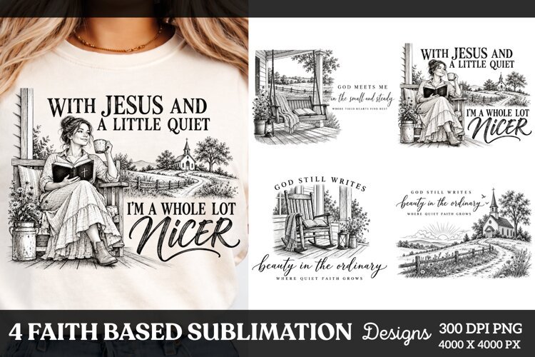 4 Faith Based Sublimation PNG Designs example image 1