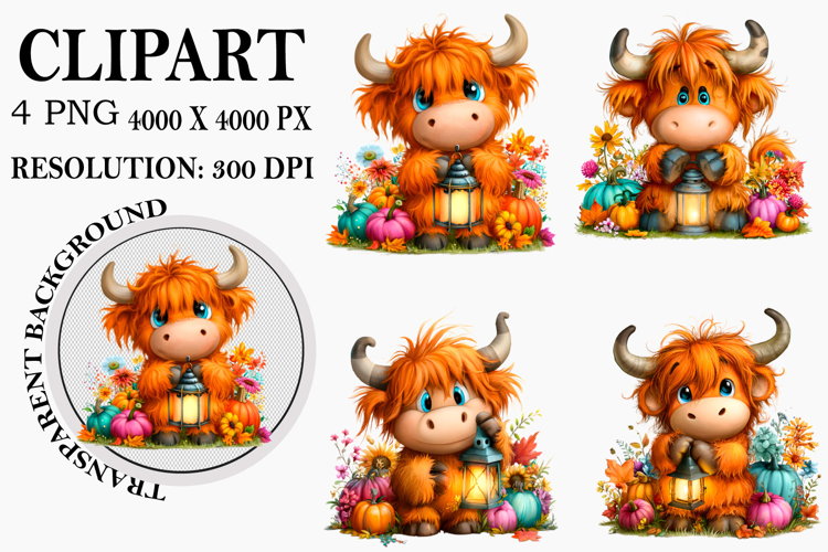 Whimsical Autumn Clipart Watercolor PNG