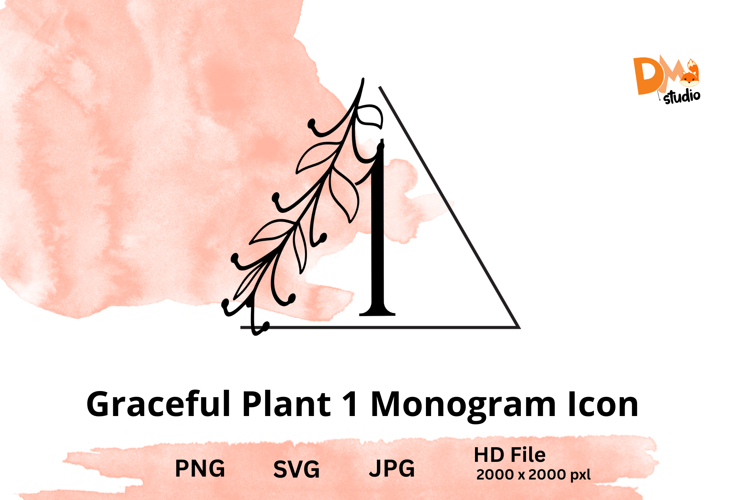 Graceful Plant Monogram Icon