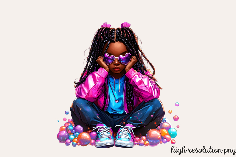 Black Girl Afro Png Image 4