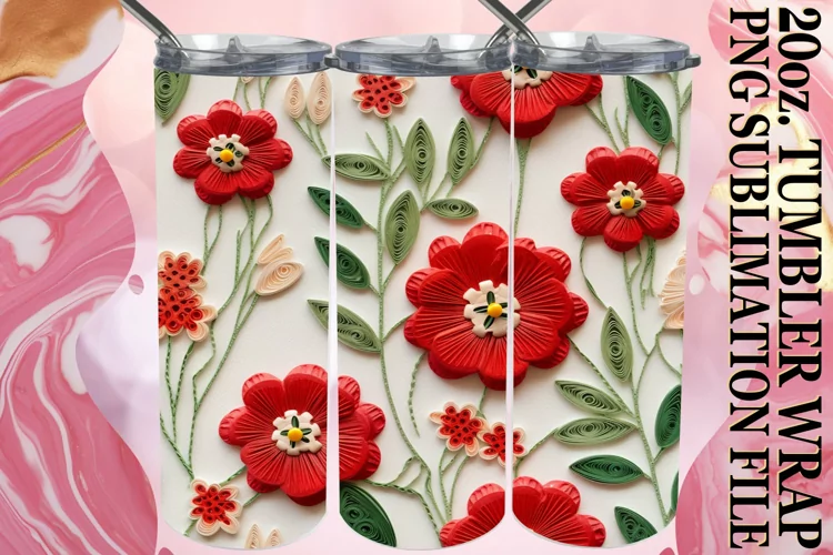 Elevate Your Tumbler with Embroidered Florals
