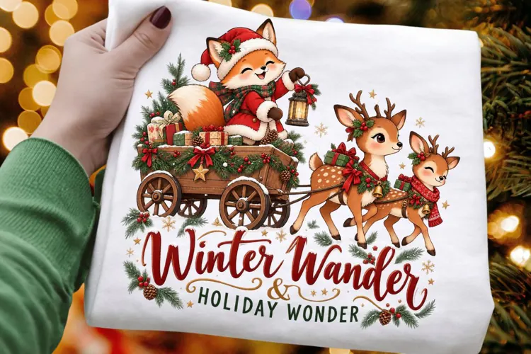 Winter Wander Holiday Wonder Christmas Sublimation Design