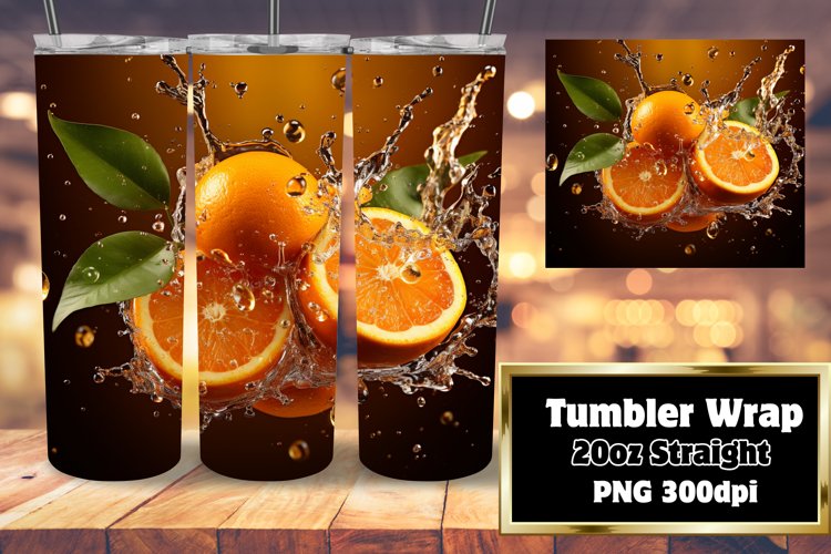 Abstract 3D Orange Vortex Tumbler