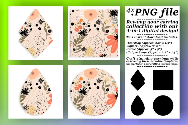 Whimsy Meets Boho: Sublimation Flower Charms example image 1