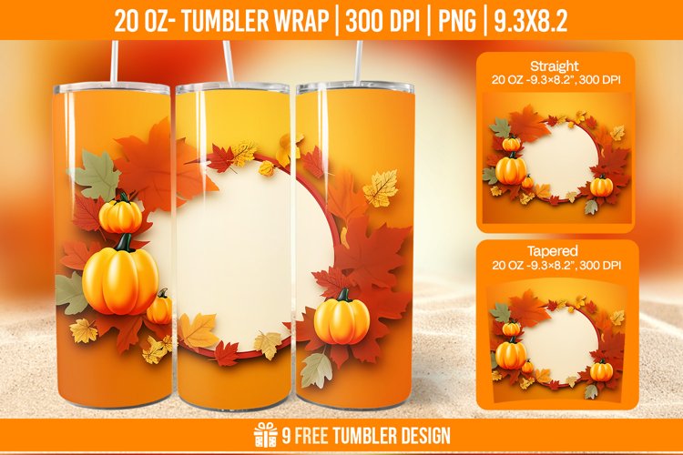 Fall Tumbler Wrap Image 5