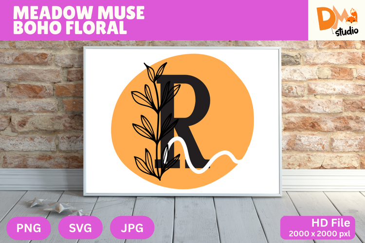 Floral Monogram Letter Svg Image 16