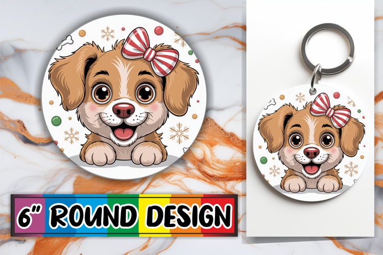Sublimation Car Coaster Magic, Cute Christmas