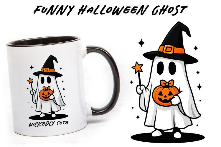 Funny ghost clipart, Halloween Sublimation PNG.