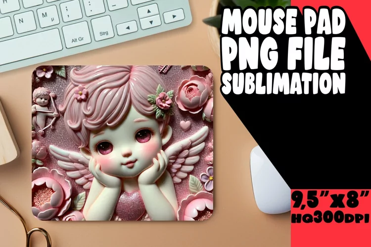 JOYFUL DESK PAD CREATIVE ART, 3D Cupid