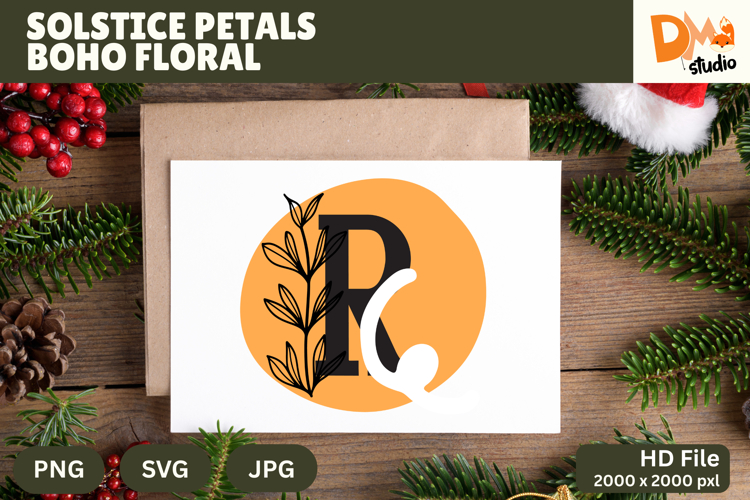 Floral Monogram Letter Svg Image 6