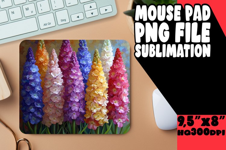 Enchanting Florals: Flower Pattern Mouse Pad