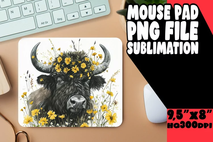 Boho Spring Mouse Pad - Animal Art