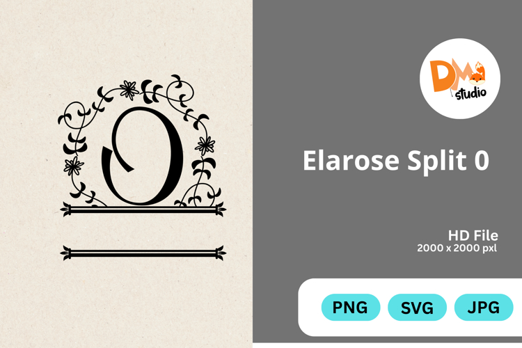 Split Floral Svg Image 7
