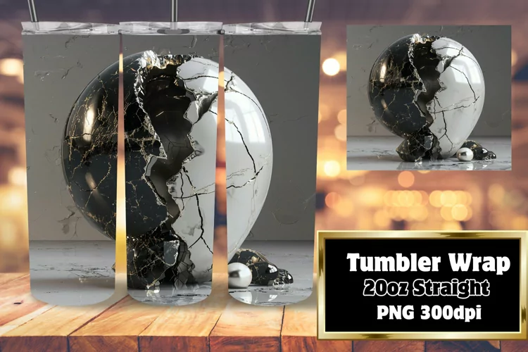 Glossy Stone Pattern Tumbler Collection