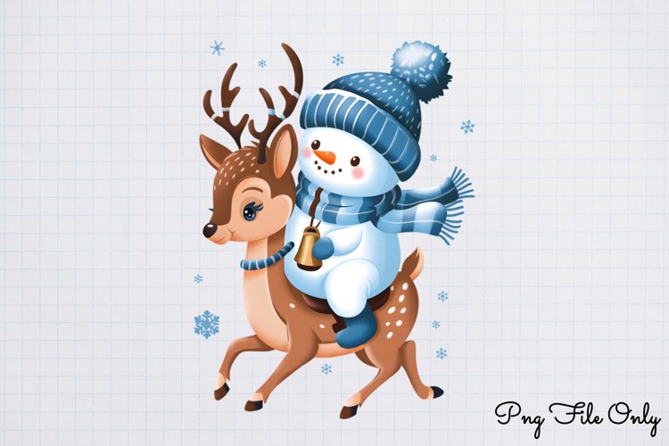 Golden Snowman Sublimation Clipart PNG