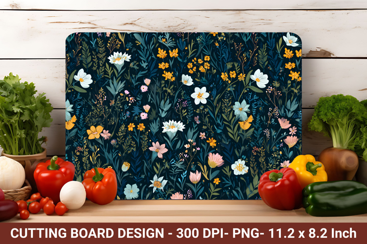 Flower Meadow Cutting Board | Cutting Board Png